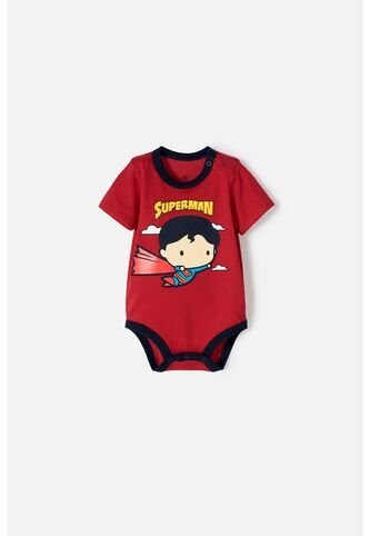 Body De Superman Manga Corta Rojo Para Bebé Niño 12-18 DC COMICS