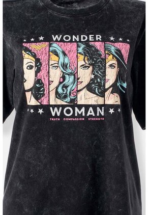 Camiseta De Wonder Woman Regular Fit Para Mujer L