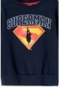 Buzo De Superman Azul Oscuro Estampado En Frente Para Niño 2T A 5T 2T de DC COMICS