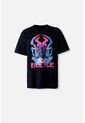 Camiseta De Blue Beetle Manga Corta Negra Para Hombre S de DC COMICS