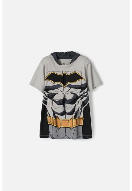 Camiseta De Batman Gris Con Capucha Para Niño 6
