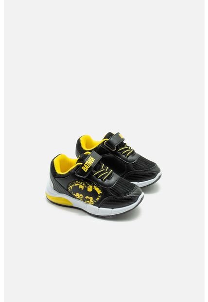 Tenis Con Luces De Batman Negros Y Amarillos Para Niño 30