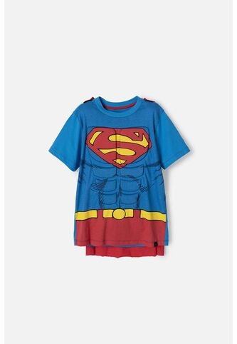 Camiseta De Superman Roja Y Azul Con Manualidad 3D Para Niño 12 DC COMICS
