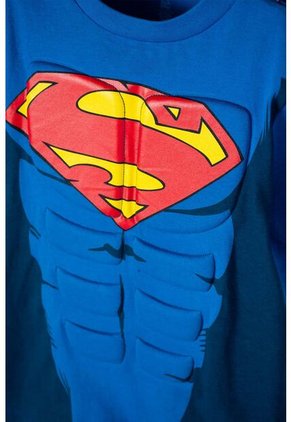 Camiseta De Superman Manga Corta Con Capa Removible Para Niño 12