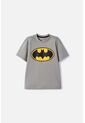 Camiseta De Batman Manga Corta Gris Para Niño 14 de DC COMICS
