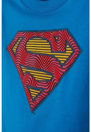 Camiseta De Superman Manga Corta Azul Rey Para Niño 2T A 5T 4T