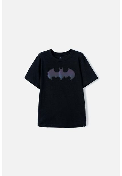 Camiseta De Batman Manga Corta Negra Para Niño 8