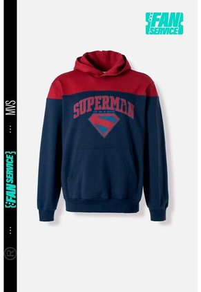 Buzo De Superman Azul Y Rojo Con Capucha Para Hombre M