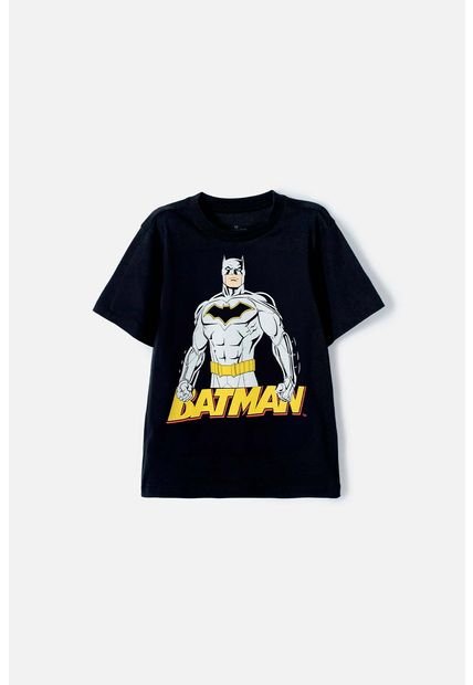 Camiseta De Niño,manga Corta Negro De Batman Dc Comics 12