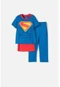 Pijama De Superman Azul Y Roja De Pantalón Rojo Para Niño 2T A 5T 4T de DC COMICS
