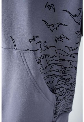 Buzo De Batman Con Cierre Y Capucha Gris Para Hombre M