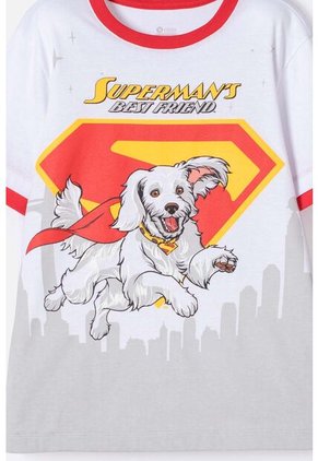 Camiseta De Superman Roja Manga Corta Para Niño 6
