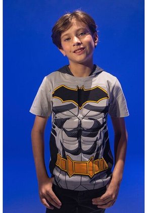 Camiseta De Batman Gris Con Capucha Para Niño 6
