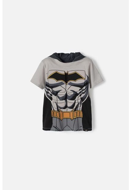 Camiseta De Batman Manga Corta Gris Para Niño 2T A 5T 5T