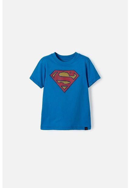 Camiseta De Superman Manga Corta Azul Rey Para Niño 2T A 5T 3T