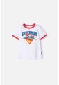 Camiseta Se Superman Blanca Y Roja Manga Corta Para Niño 2T A 5T 5T de DC COMICS