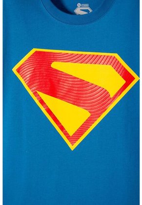 Camiseta De Superman Manga Corta Azul Para Niño 2T A 5T 4T