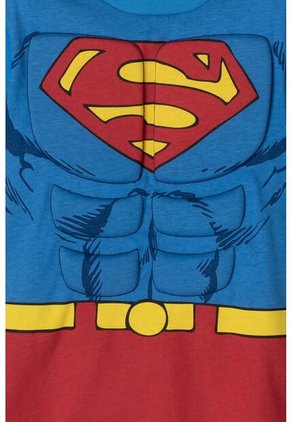 Camiseta De Superman Azul Y Roja Con Manualidad 3D Para Niño 2T A 5T 5T