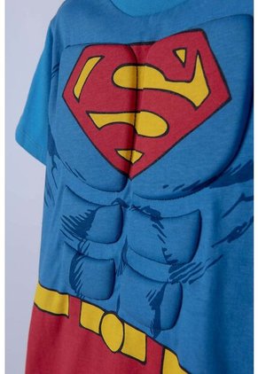 Camiseta De Superman Azul Y Roja Con Manualidad 3D Para Niño 2T A 5T 5T