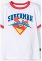 Camiseta Se Superman Blanca Y Roja Manga Corta Para Niño 2T A 5T 4T de DC COMICS