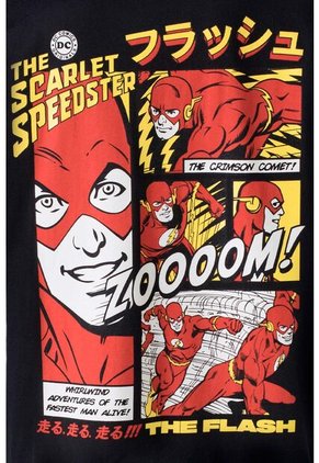 Camiseta De Flash Negra Manga Corta Para Hombre XL