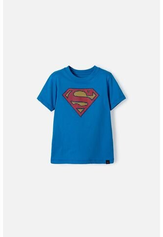 Camiseta De Superman Manga Corta Azul Rey Para Niño 2T A 5T 4T DC COMICS