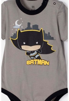 Body De Batman Con Broches Gris Para Bebé Niño 18-24