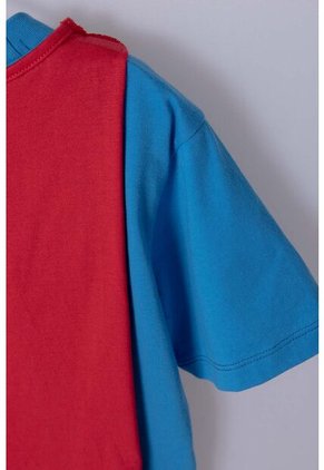 Camiseta De Superman Roja Y Azul Con Manualidad 3D Para Niño 12