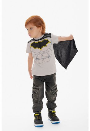 Camiseta De Batman Con Capa Multicolor Para 2T A 5T 5T