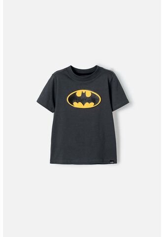 Camiseta De Batman Manga Corta Negro Para Niño 2T A 5T 3T DC COMICS