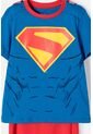 Pijama De Superman Azul Y Roja Con Capa Removible Para Niño 6 de DC COMICS
