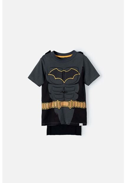 Camiseta De Batman Con Capa Removible Para Niño De 2T A 5T 5T