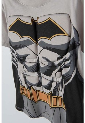 Camiseta De Batman Manga Corta Gris Para Niño 2T A 5T 3T