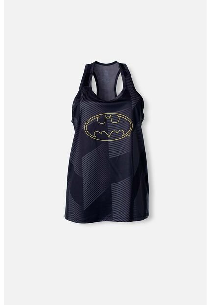Camiseta De Batman Negra Manga Sisa Para Mujer XS
