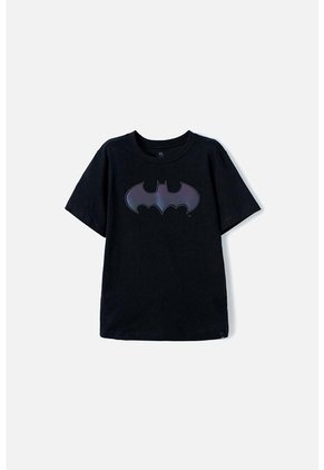Camiseta De Batman Manga Corta Negra Para Niño 10