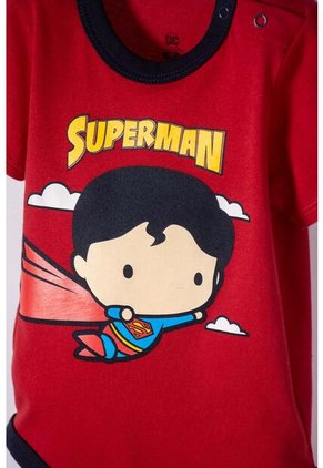 Body De Superman Manga Corta Rojo Para Bebé Niño 12-18