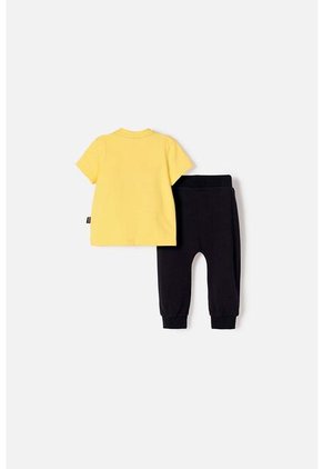 Conjunto De Batman Pantalón Largo Amarillo Y Negro Para Bebé Niño 3-6