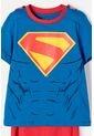 Pijama De Superman Azul Y Roja De Pantalón Rojo Para Niño 2T A 5T 2T de DC COMICS