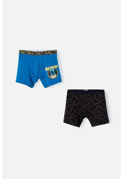 Pack X2 Boxer De Batman Azul Y Negro Para Niño 10