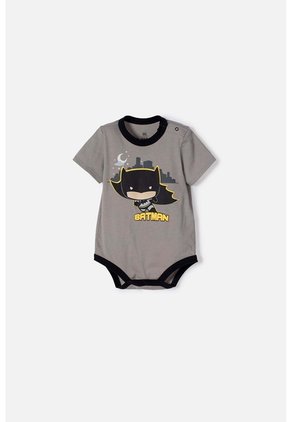 Body De Batman Con Broches Gris Para Bebé Niño 18-24