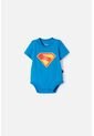 Body De Superman Con Broches Azul Para Bebé Niño 12-18 de DC COMICS