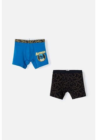 Pack X2 Boxer De Batman Azul Y Negro Para Niño 12 DC COMICS