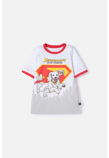 Camiseta De Superman Roja Manga Corta Para Niño 6