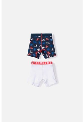 Pack X2 Boxer De Superman Azul Y Blanco Para Niño 2T A 5T 5T