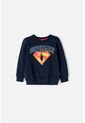 Buzo De Superman Azul Oscuro Estampado En Frente Para Niño 2T A 5T 2T de DC COMICS