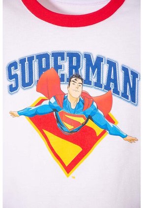 Camiseta Se Superman Blanca Y Roja Manga Corta Para Niño 2T A 5T 4T
