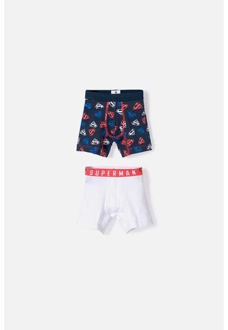 Pack X2 Boxer De Superman Azul Y Blanco Para Niño 2T A 5T 5T DC COMICS