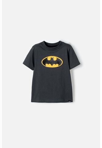 Camiseta De Batman Manga Corta Negro Para Niño 2T A 5T 2T DC COMICS