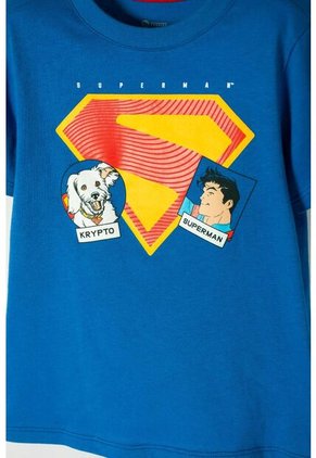 Conjunto De Superman Azul Oscuro De Pantalón Largo Para Niño 2T A 5T 4T