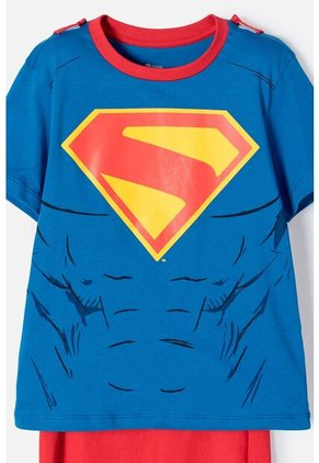 Pijama De Superman Azul Y Roja De Pantalón Rojo Para Niño 2T A 5T 5T